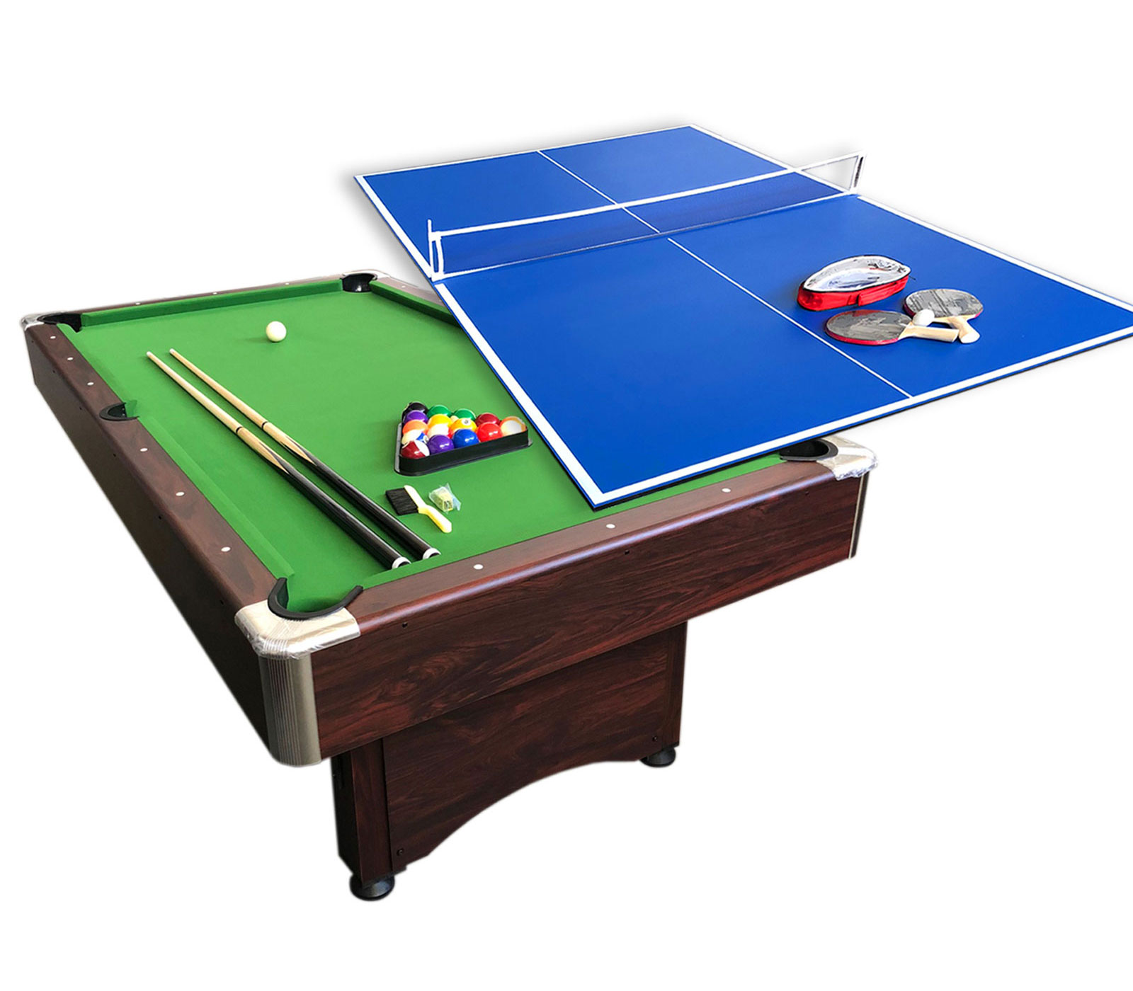 Dettagli Su Tavolo Da Biliardo 7 Ft Con Piano Ping Pong E Accessori Per Carambola Modsirio