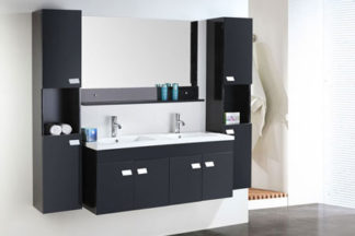 Mobile Bagno Lavandino A Colonna.Mobile Bagno Arredo Bagno 120 Cm Colonne E Doppio Lavabo Inclusi Elegance