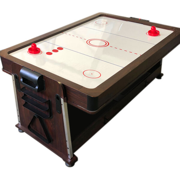 4 in 1 Tavolo da biliardo 7 piedi - Air Hockey - Ping Pong - Tavolo da pranzo - Mattew Rosso - Image 3