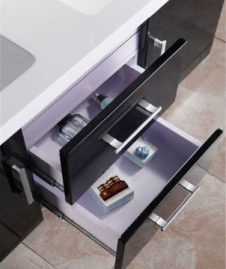 Mobile Bagno Arredo Bagno 120 cm Colonna e doppio lavabo inclusi - Malibu' - Image 6