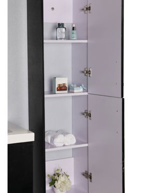 Mobile Bagno Arredo Bagno 120 cm Colonna e doppio lavabo inclusi - Malibu' - Image 8