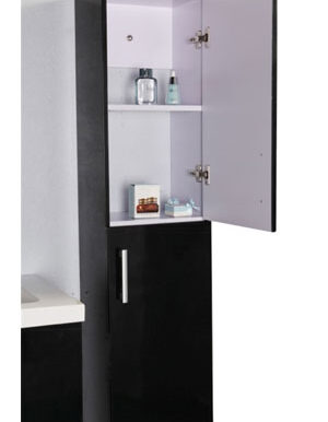 Mobile Bagno Arredo Bagno 120 cm Colonna e doppio lavabo inclusi - Malibu' - Image 9