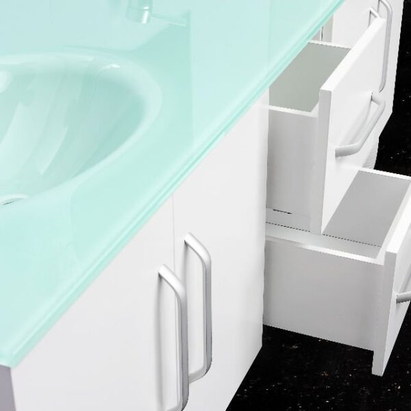 Mobile Bagno 151 cm Doppio Lavabo Incluso - White Ice - Image 2