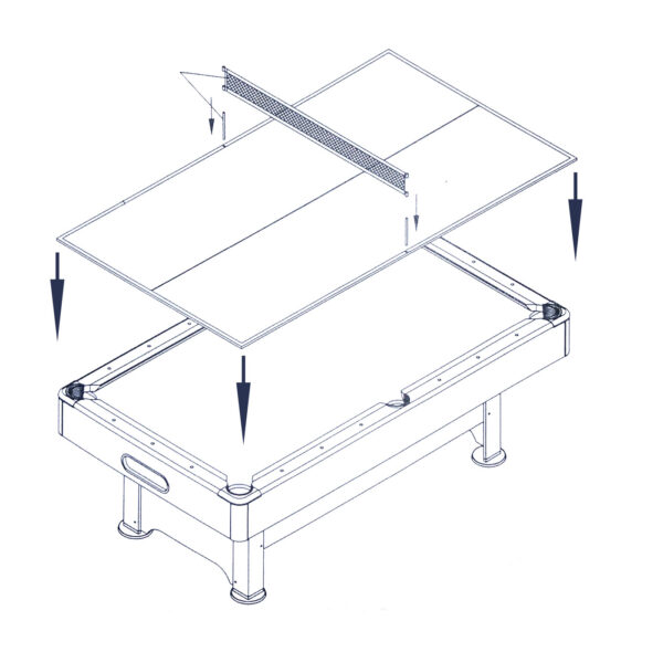 Table de billard 7 pieds avec Table de Tennis - Sirio - Image 7