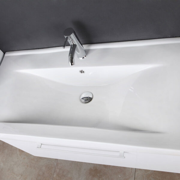 Mobile bagno 100 cm lavabo e colonne incluse - White London - Image 3