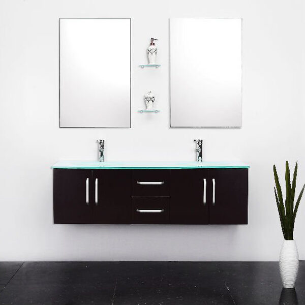 Mobile Bagno Arredo Bagno 151 cm Doppio lavabo incluso - Ice - Image 3