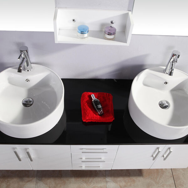 Mobile bagno arredo bagno 150 cm Doppio lavabo incluso - Lion - Image 7