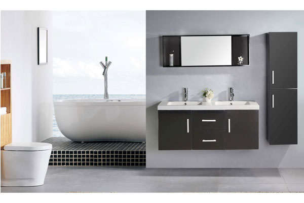 Malibu\' - Badezimmermöbel 120 cm Säule und Doppelwaschbecken