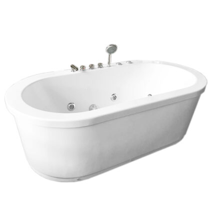 Rio - weiße Freistehende Whirlpool-Badewanne