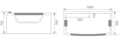 Privilege - Whirlpool Badewanne für 2 Personen 180 X 90 cm - Image 9