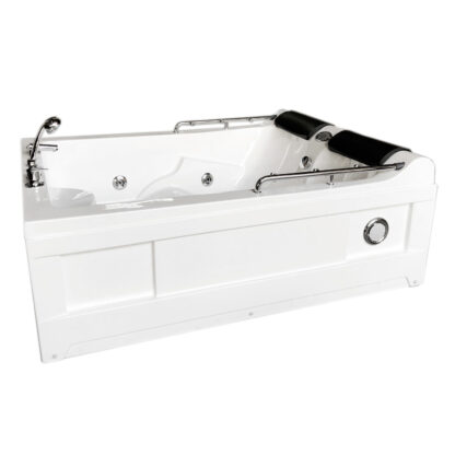 Lulu - Whirlpool Badewanne weiß 175 x 132 cm mit Farbtherapie