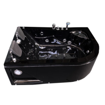 Black Havana - Whirlpool Badewanne Schwarz 170 x 115 cm 2 personen – Bild 3