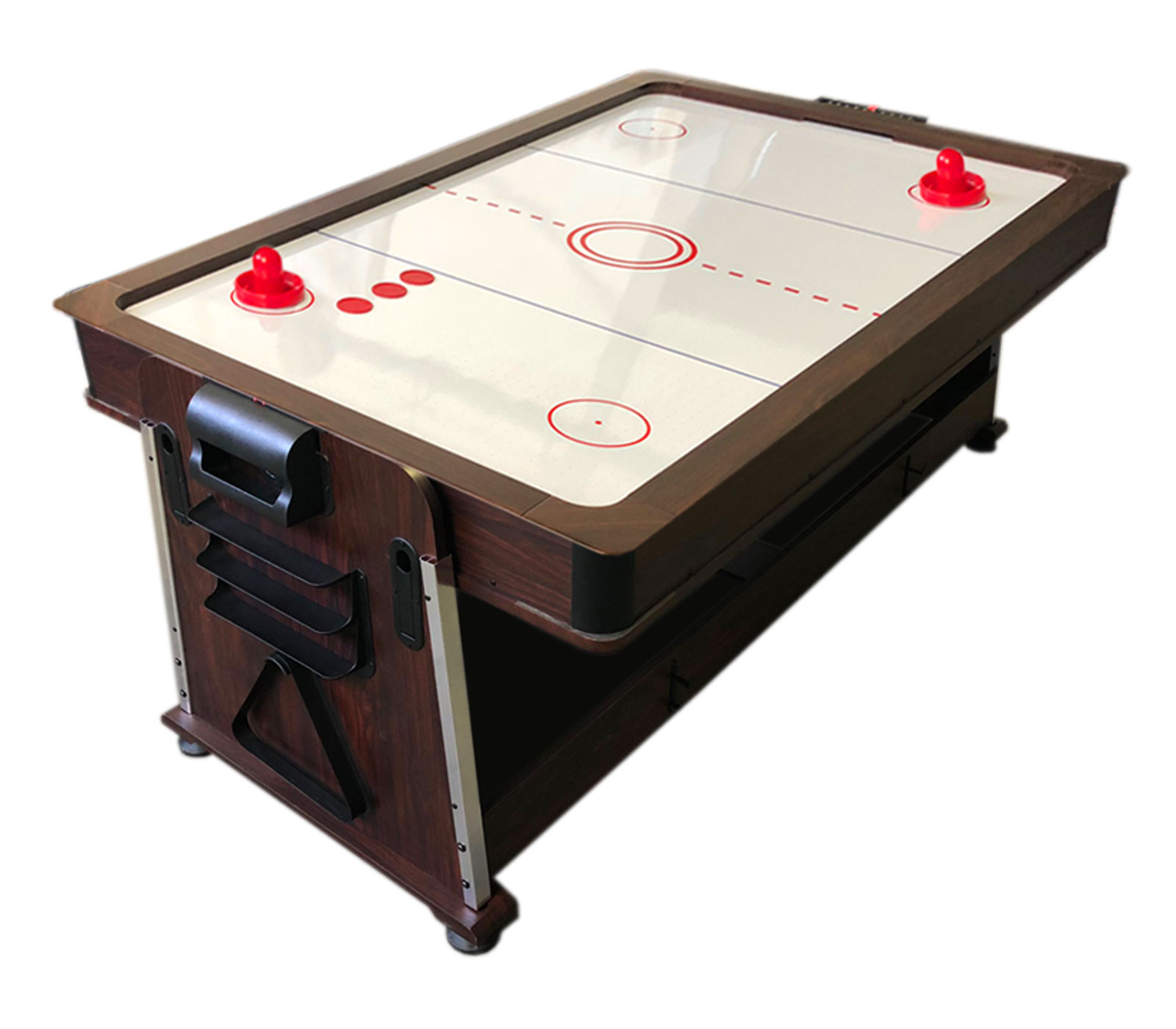 Table multi jeux 7FT industrielle convertible billard hockey bois clair -  Babyfoot Vintage