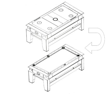 7 FT Biljardbord med biljard med airhockey - Billardhockey - Bild 7